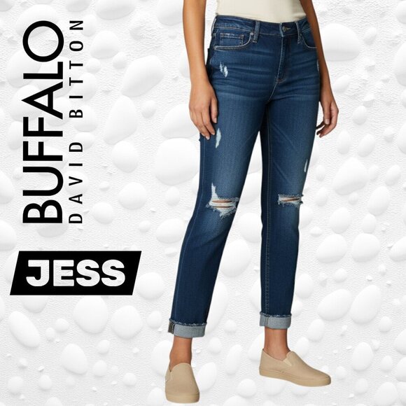 Buffalo David Bitton Denim - BUFFALO David Bitton "Jess" Rip & Repair Skinny Jeans – Size 10/30 – NWT (No Tag